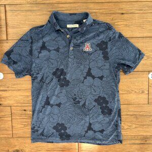 Tommy Bahama Arizona Wildcats Floral Polo Shirt Blue Medium